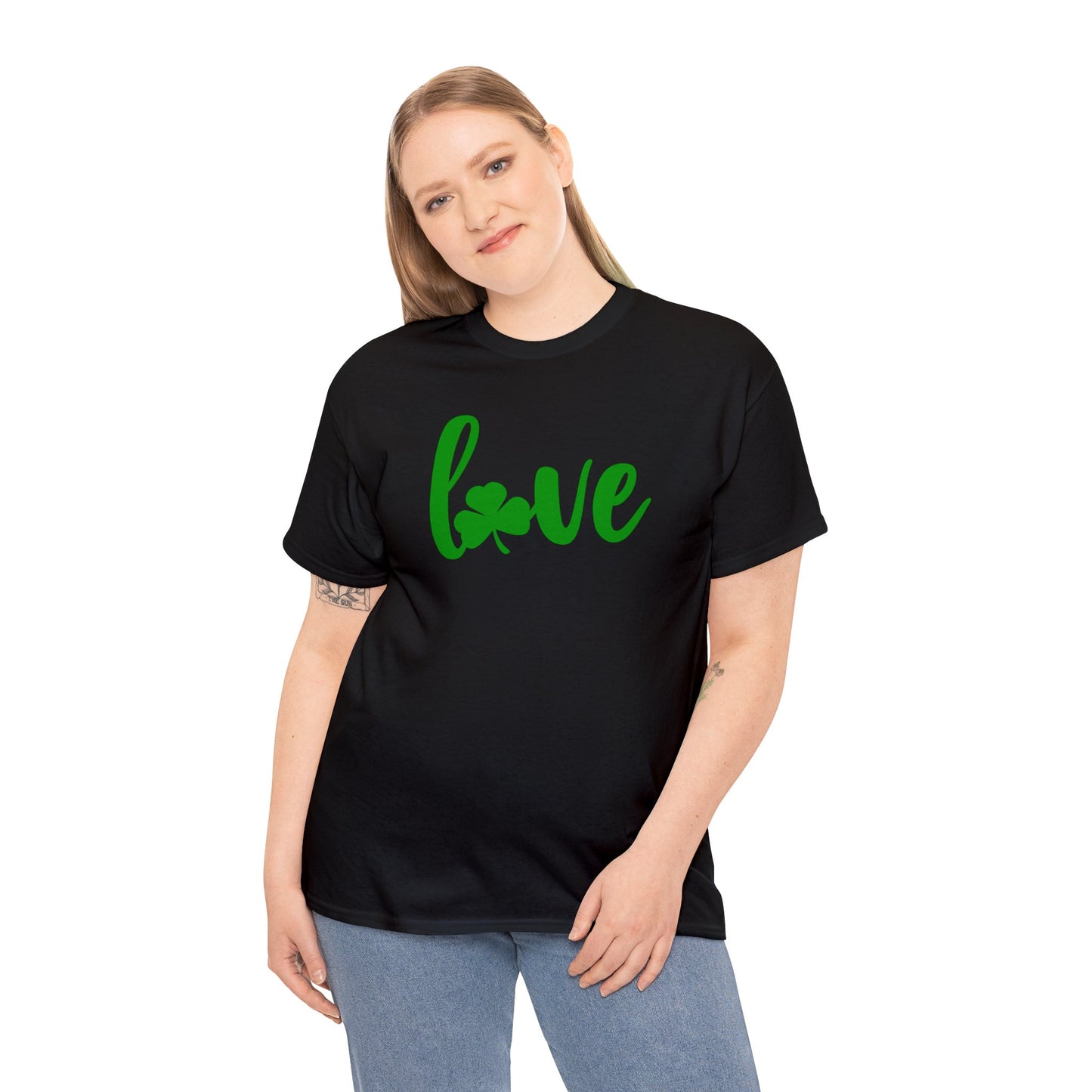 St. Patricks Day LOVE Unisex Heavy Cotton Tee