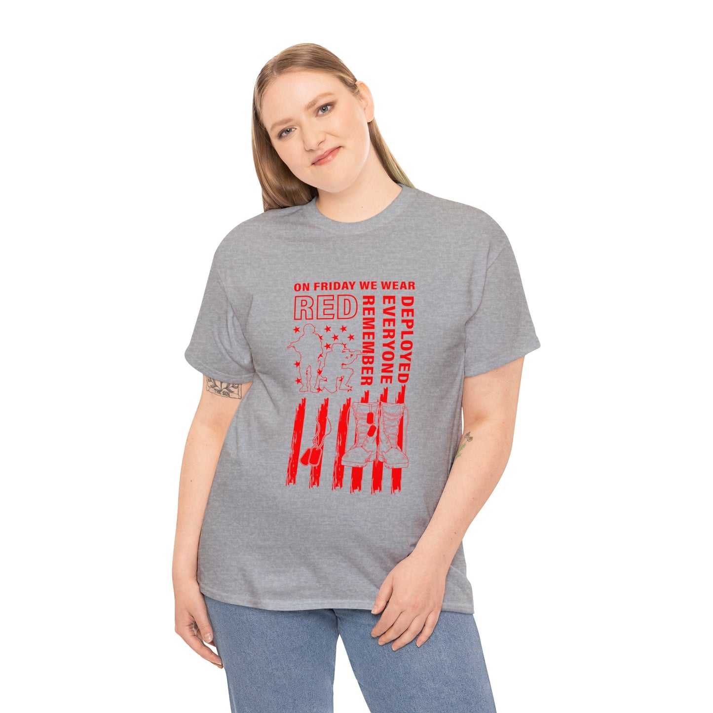 I Wear R.E.D. on Fridays Unisex Heavy Cotton Tee