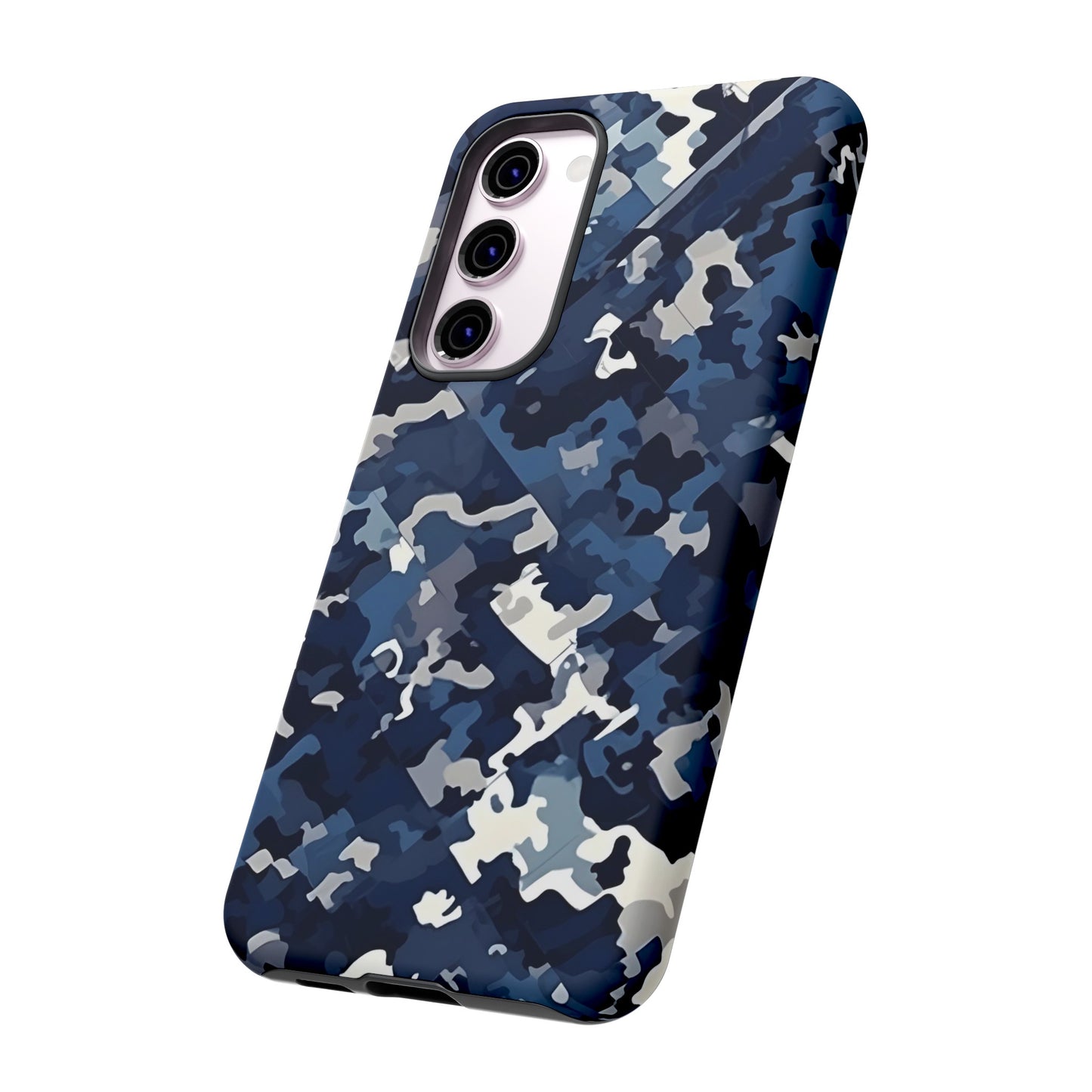 Blue Camo Inspired Tough Phone Cases