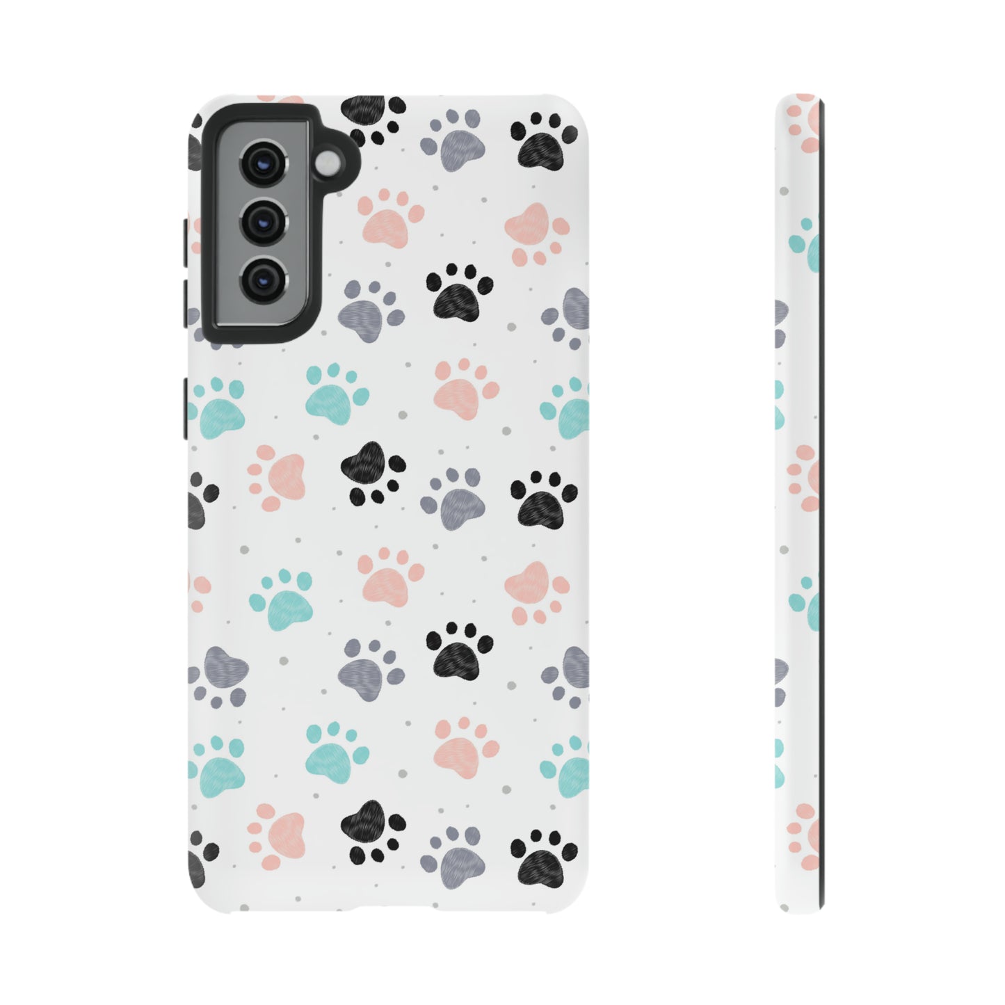 Pretty Pastel Paw Prints Tough Phone Cases