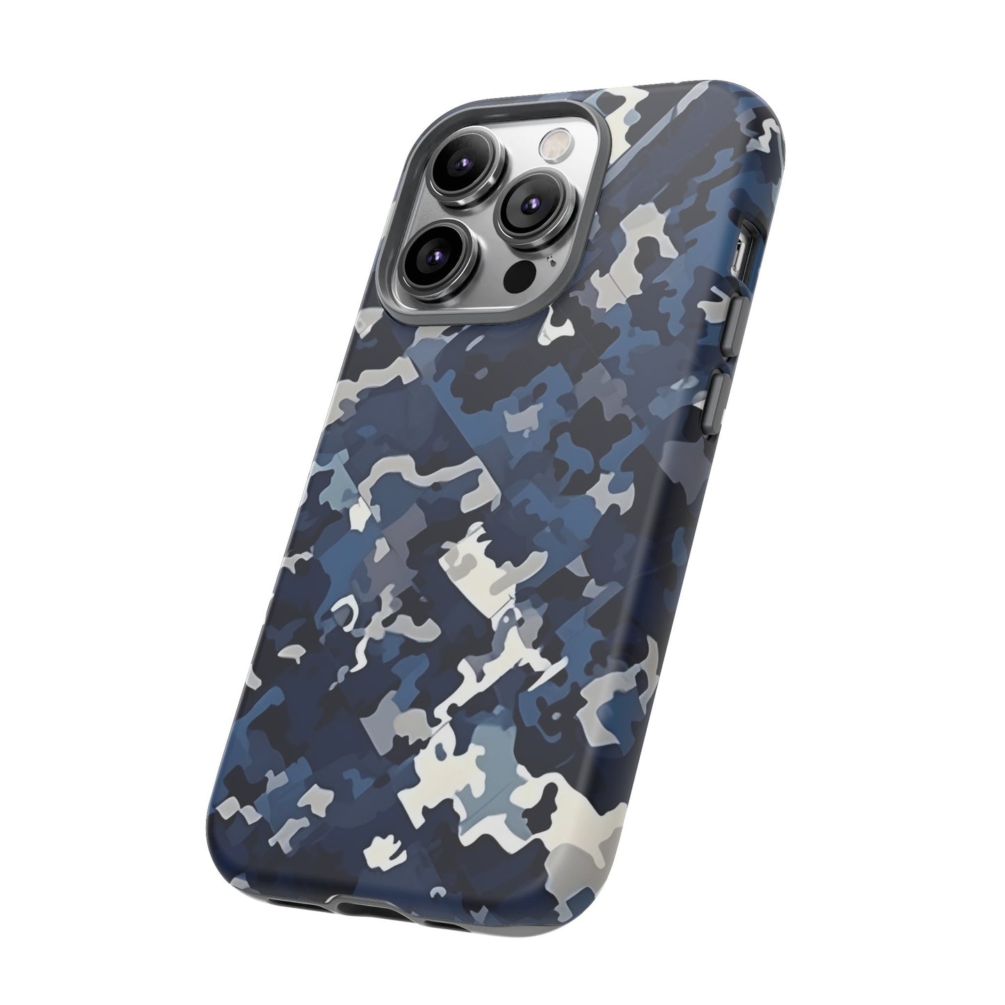 Blue Camo Inspired Tough Phone Cases