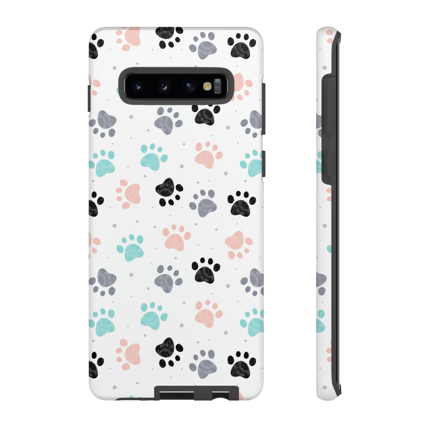 Pretty Pastel Paw Prints Tough Phone Cases