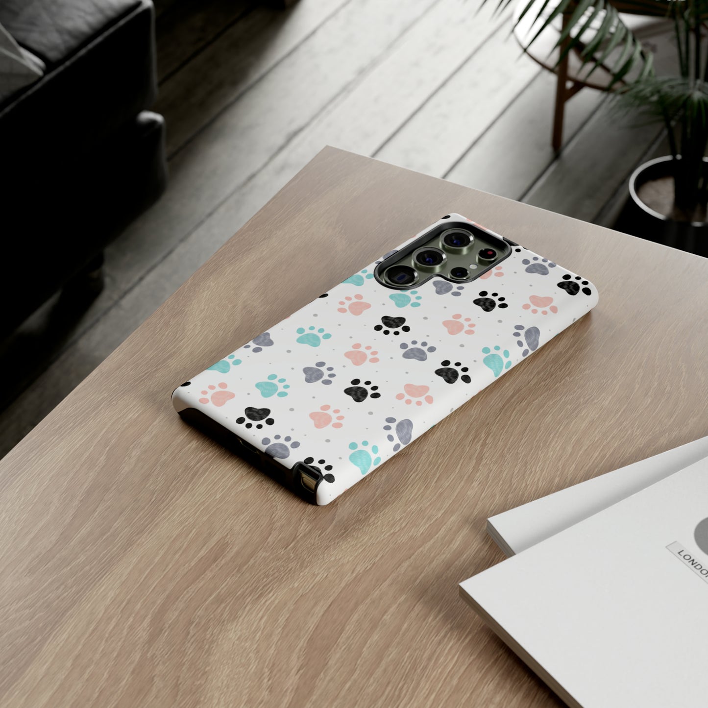 Pretty Pastel Paw Prints Tough Phone Cases
