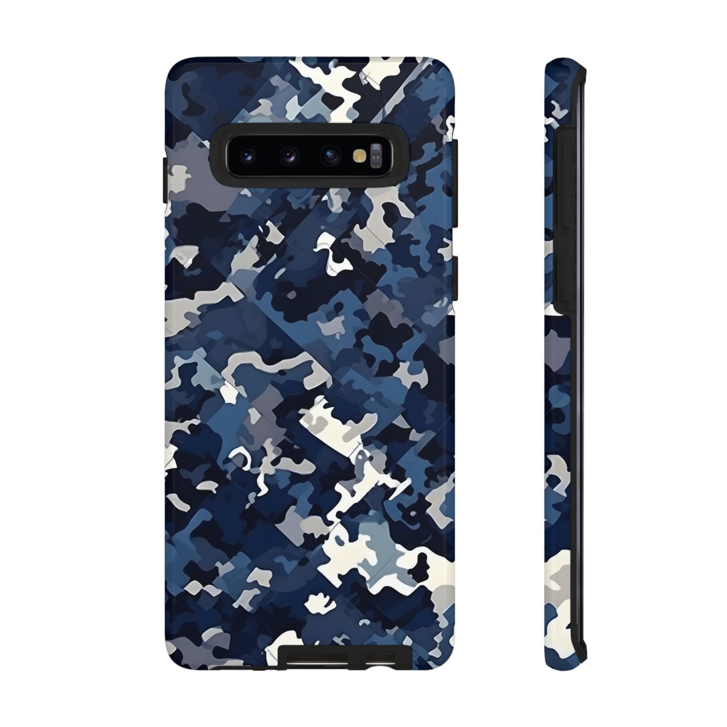 Blue Camo Inspired Tough Phone Cases