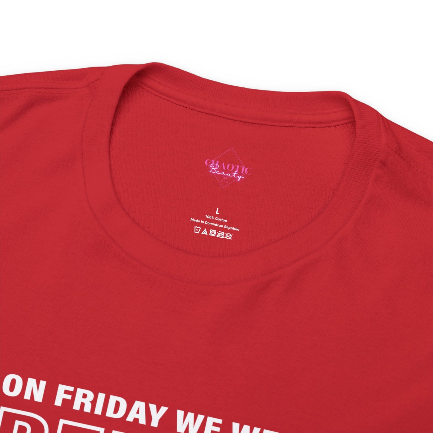 I Wear R.E.D. on Fridays Unisex Heavy Cotton Tee