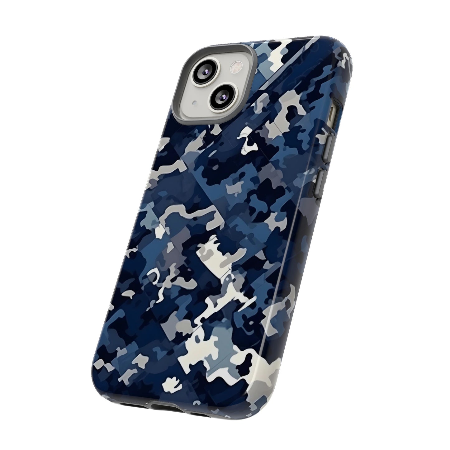 Blue Camo Inspired Tough Phone Cases