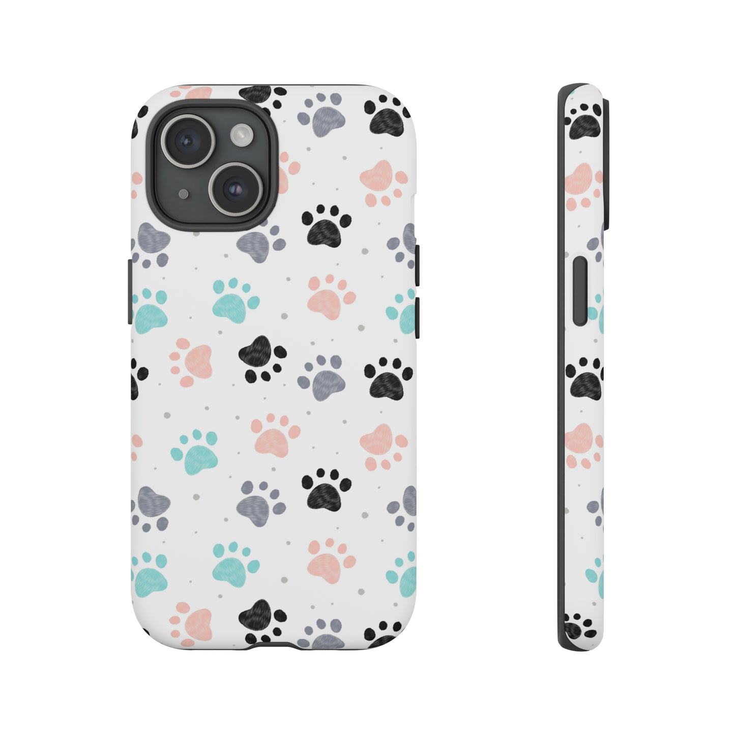 Pretty Pastel Paw Prints Tough Phone Cases