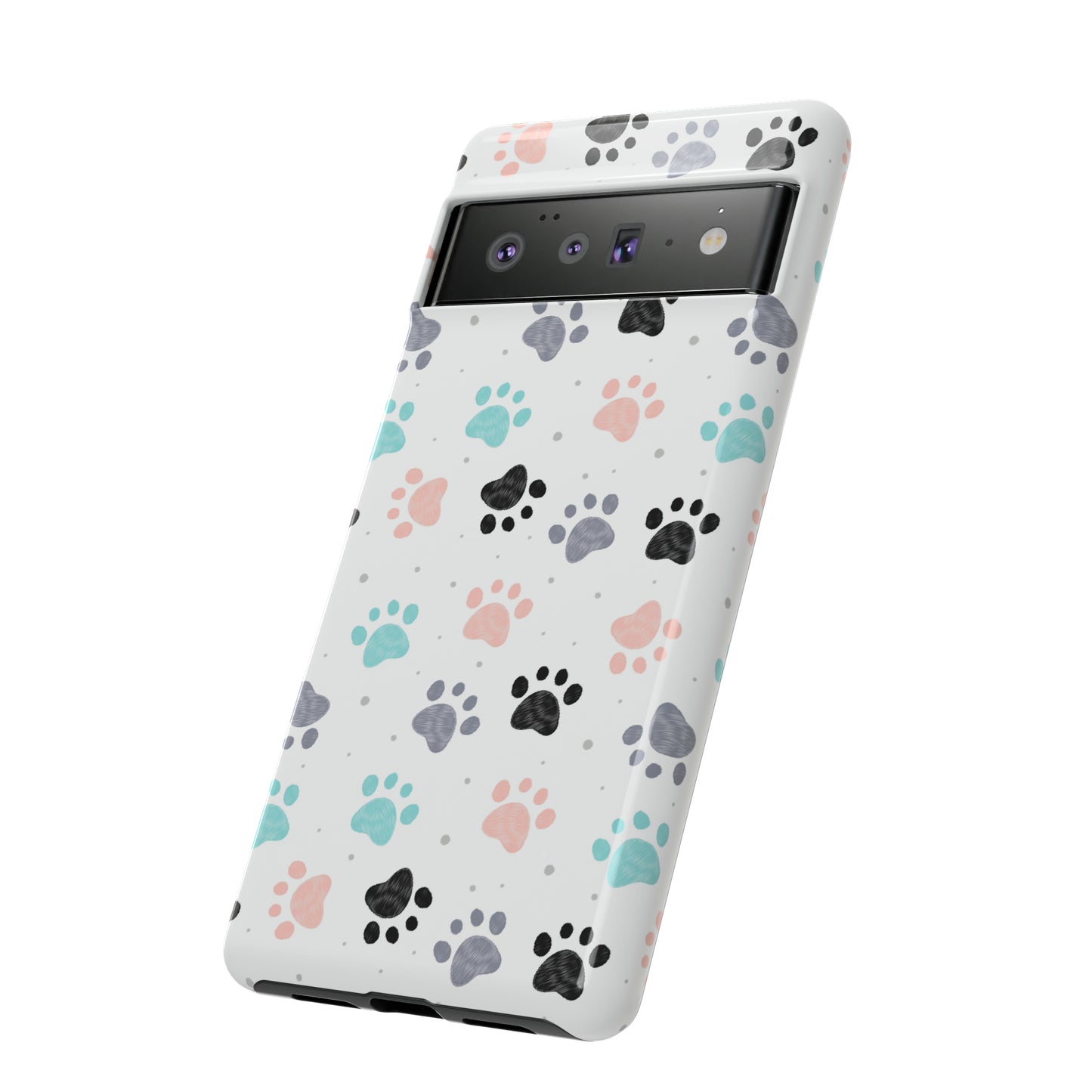 Pretty Pastel Paw Prints Tough Phone Cases