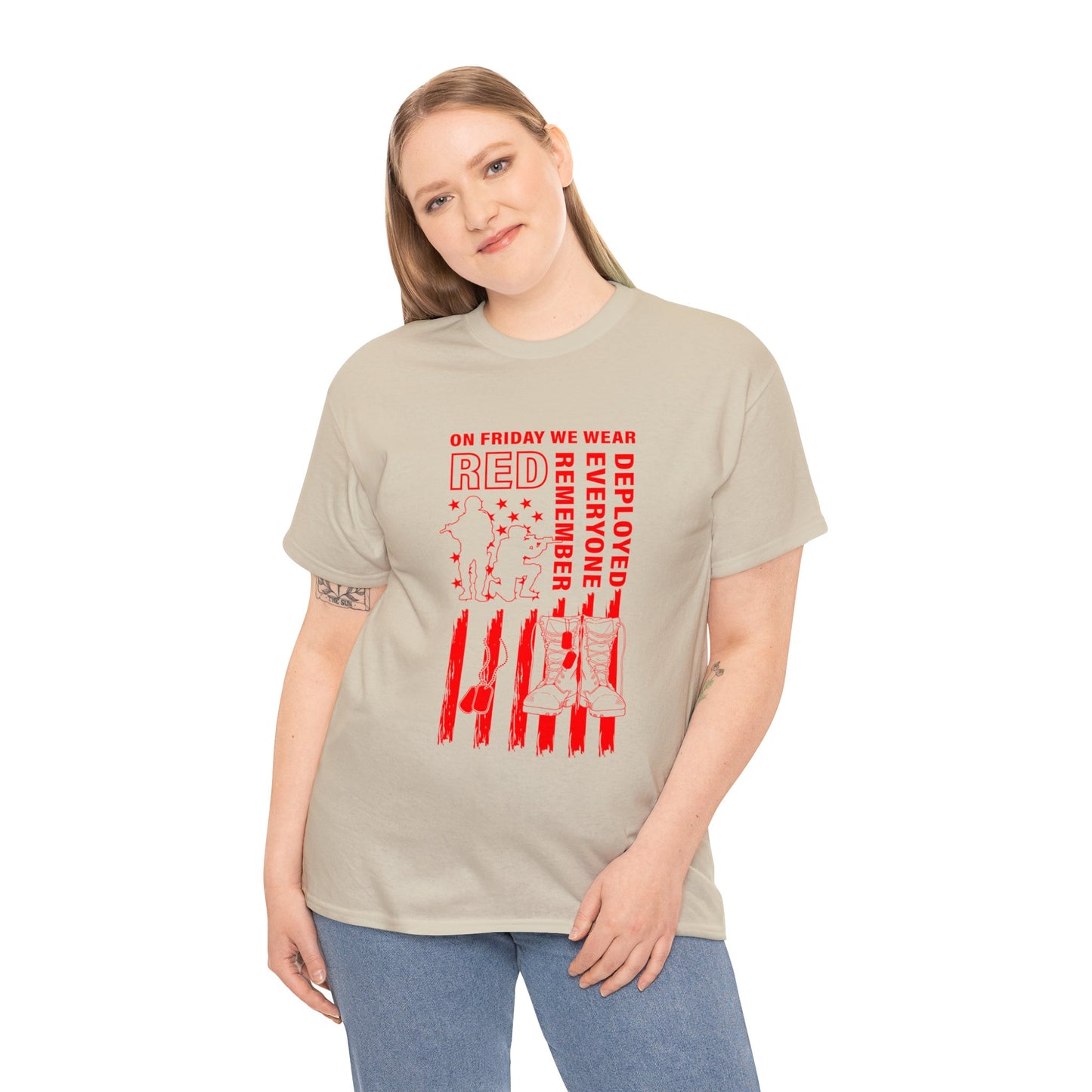 I Wear R.E.D. on Fridays Unisex Heavy Cotton Tee