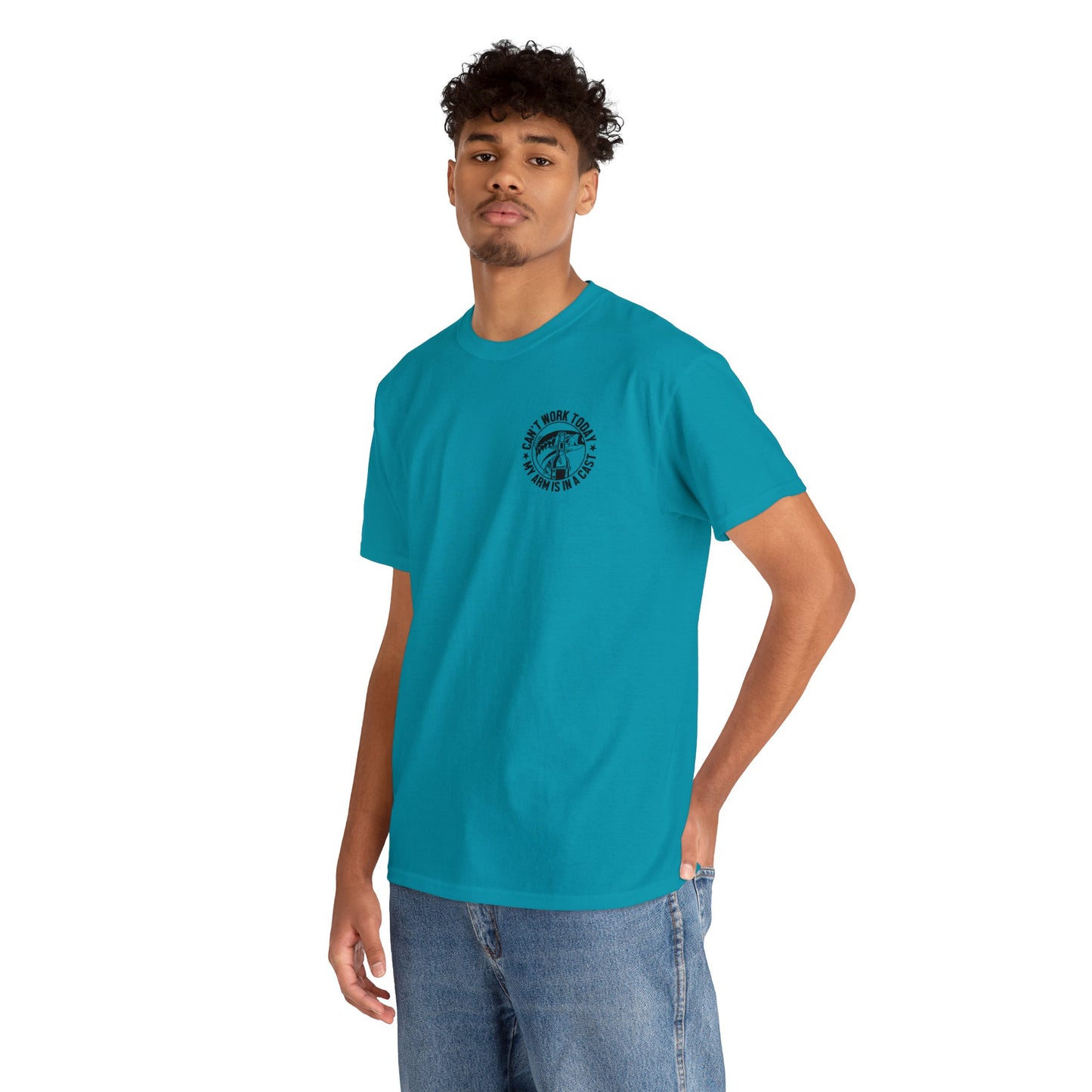 Cant Work Today My Arm Is In A Cast Unisex Heavy Cotton Tee