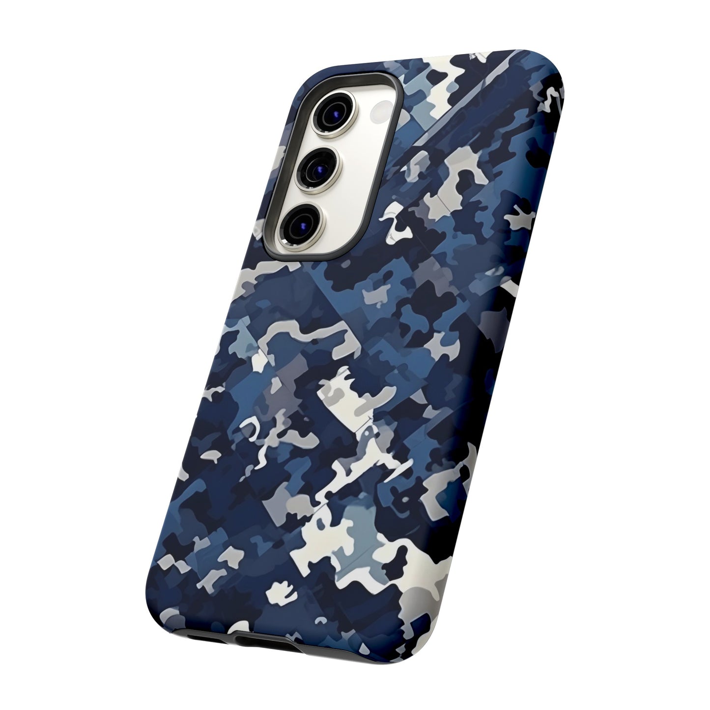 Blue Camo Inspired Tough Phone Cases