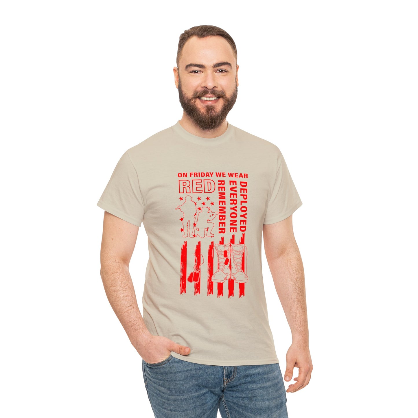 I Wear R.E.D. on Fridays Unisex Heavy Cotton Tee