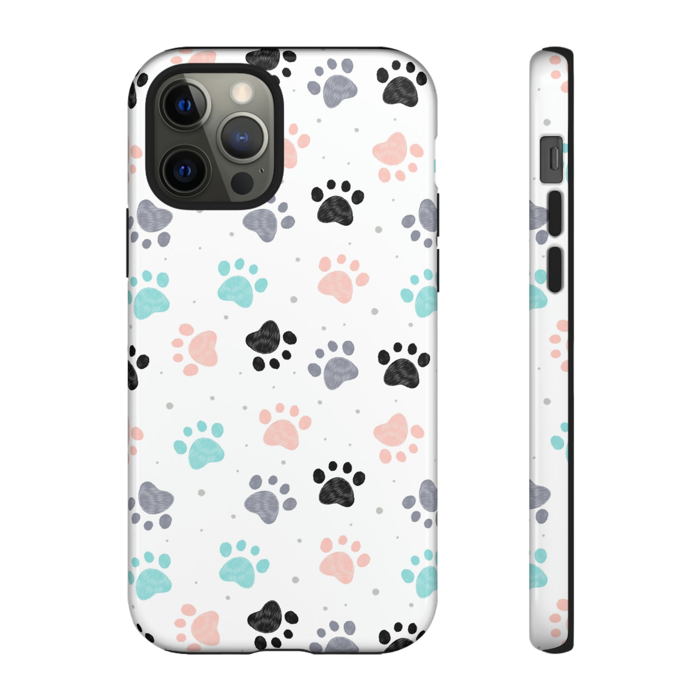 Pretty Pastel Paw Prints Tough Phone Cases