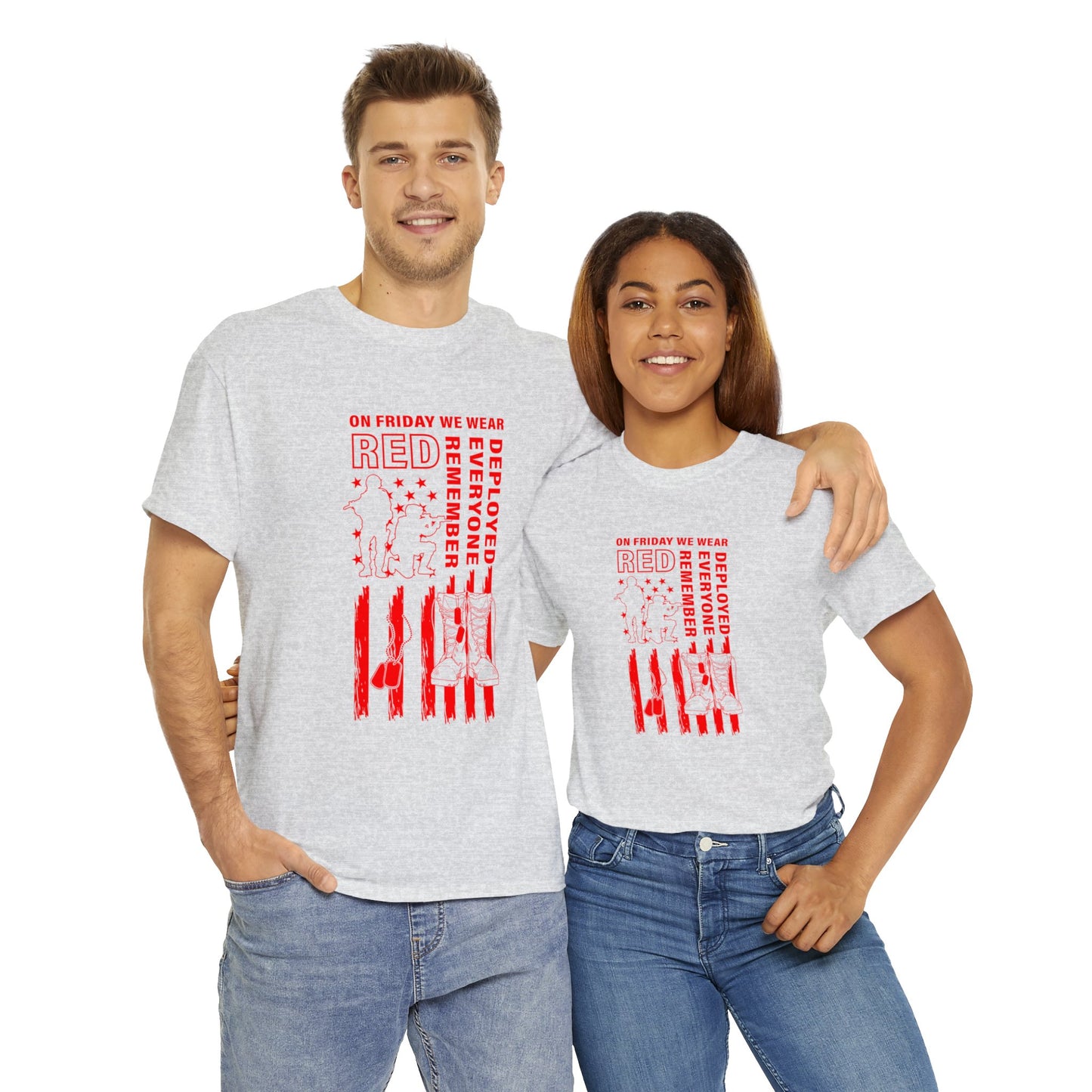 I Wear R.E.D. on Fridays Unisex Heavy Cotton Tee