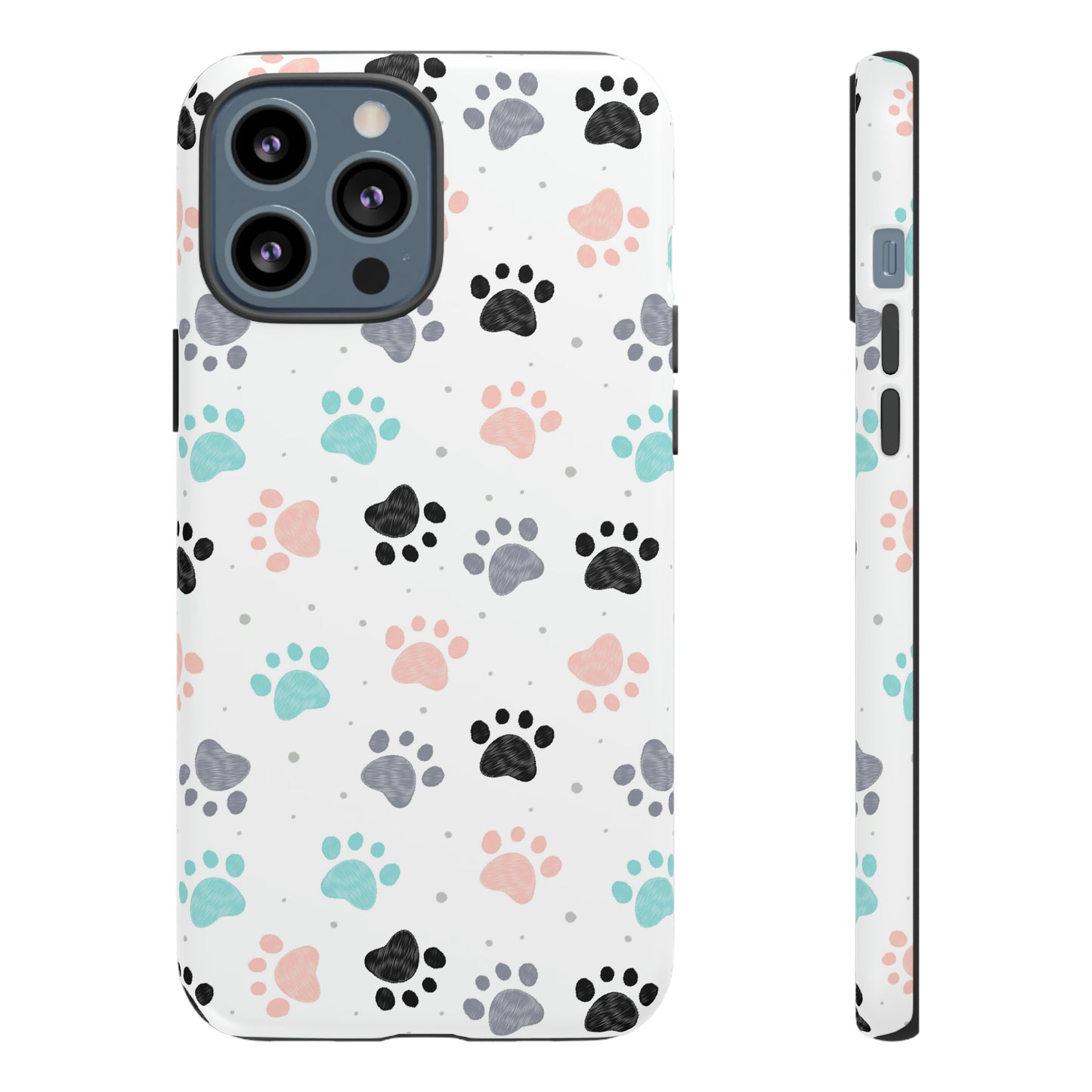 Pretty Pastel Paw Prints Tough Phone Cases
