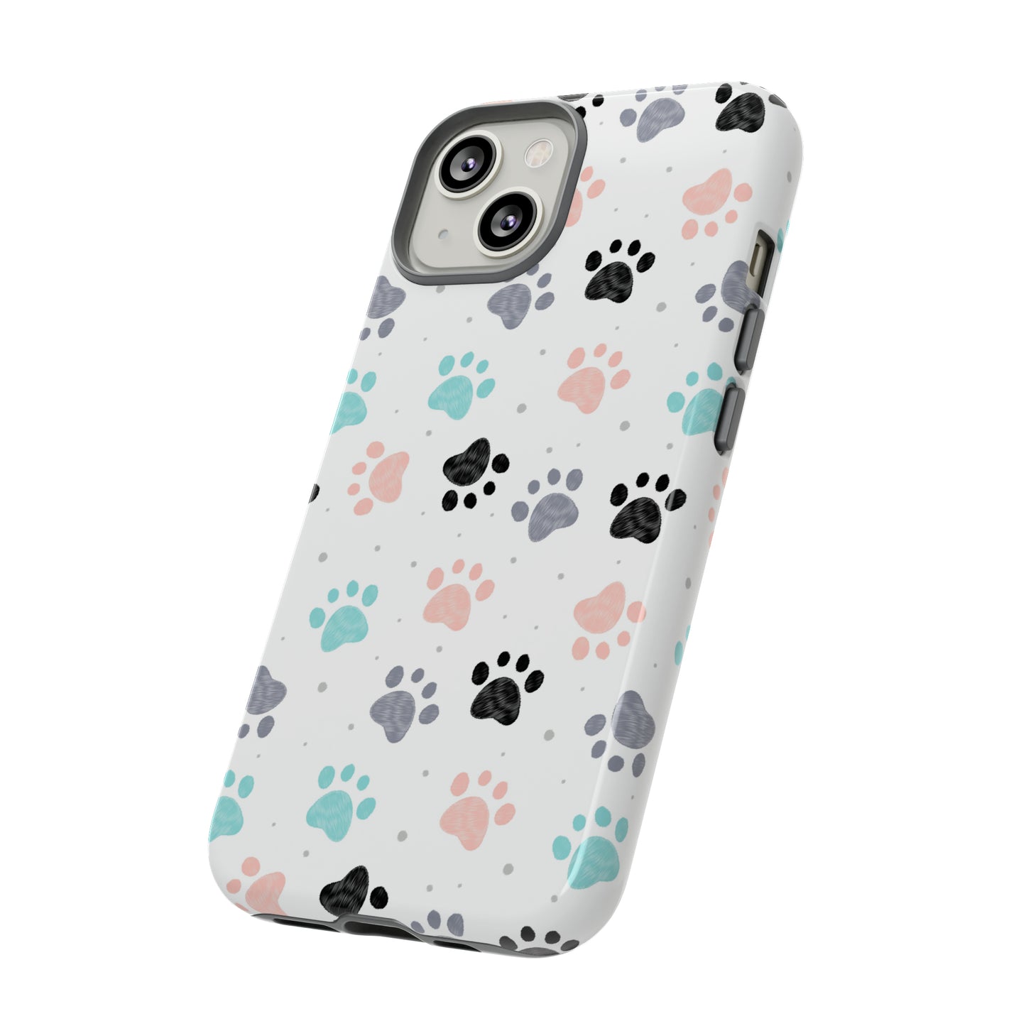 Pretty Pastel Paw Prints Tough Phone Cases