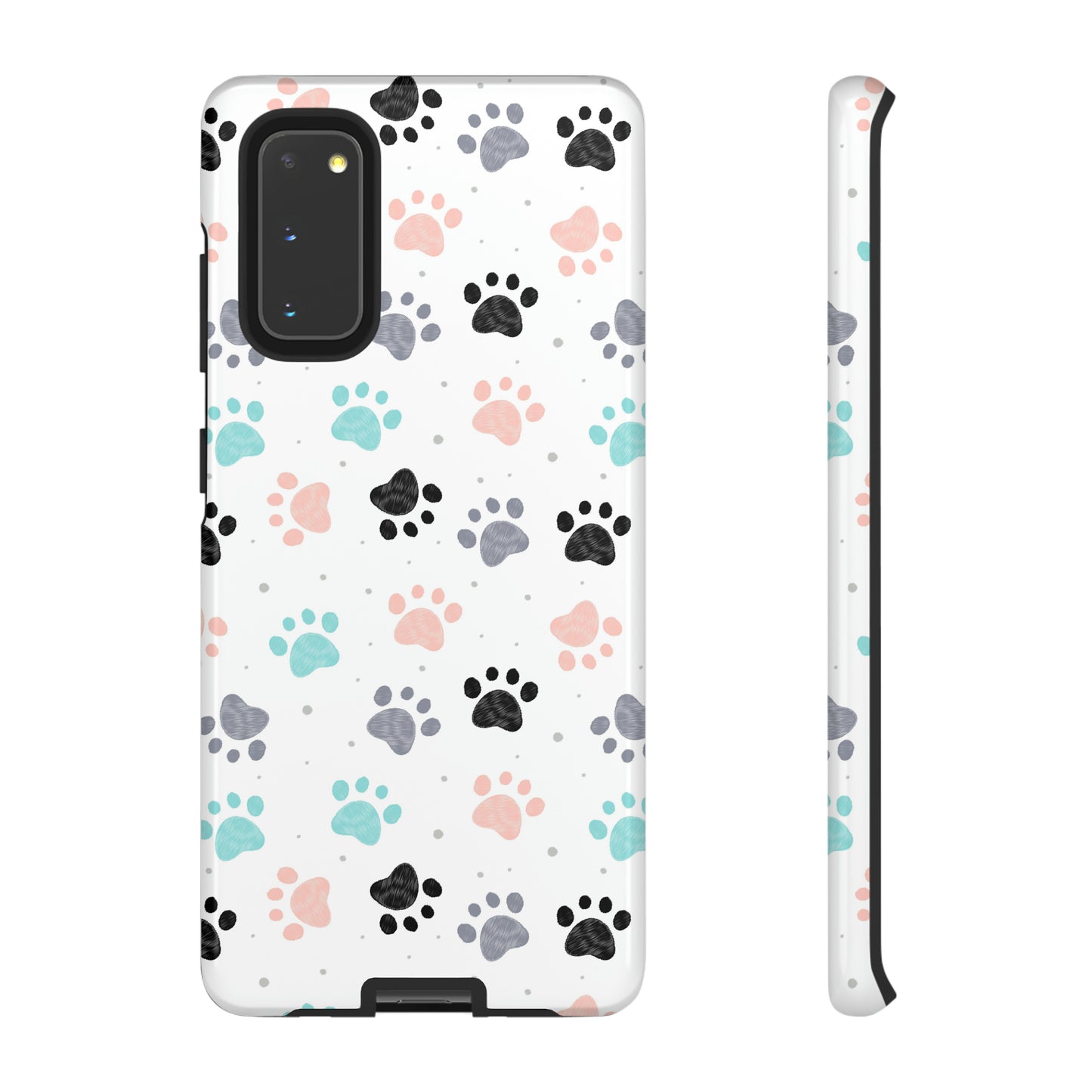 Pretty Pastel Paw Prints Tough Phone Cases