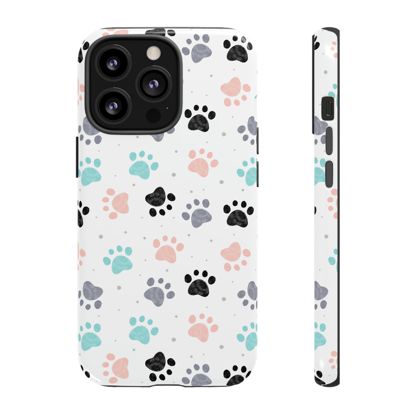Pretty Pastel Paw Prints Tough Phone Cases