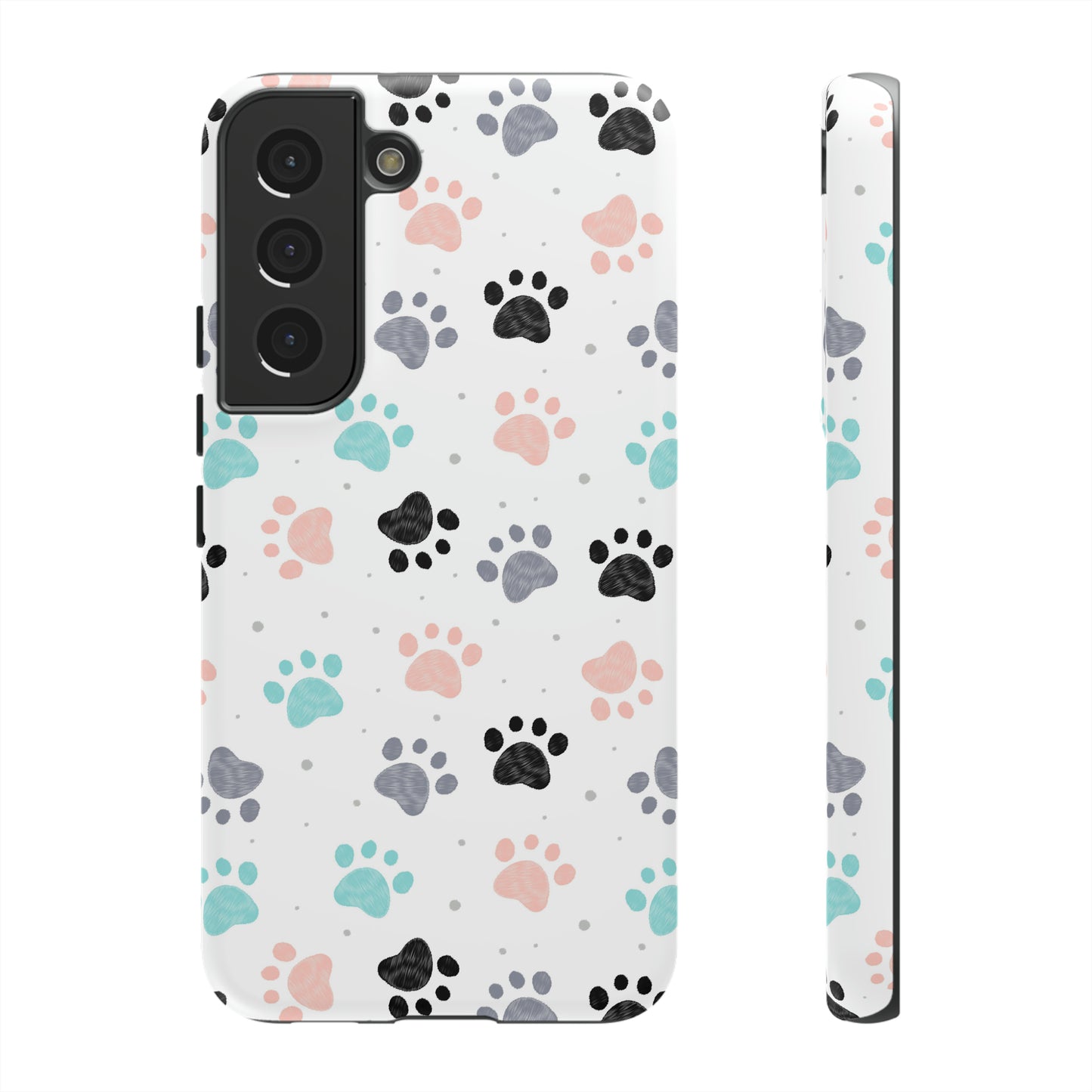 Pretty Pastel Paw Prints Tough Phone Cases