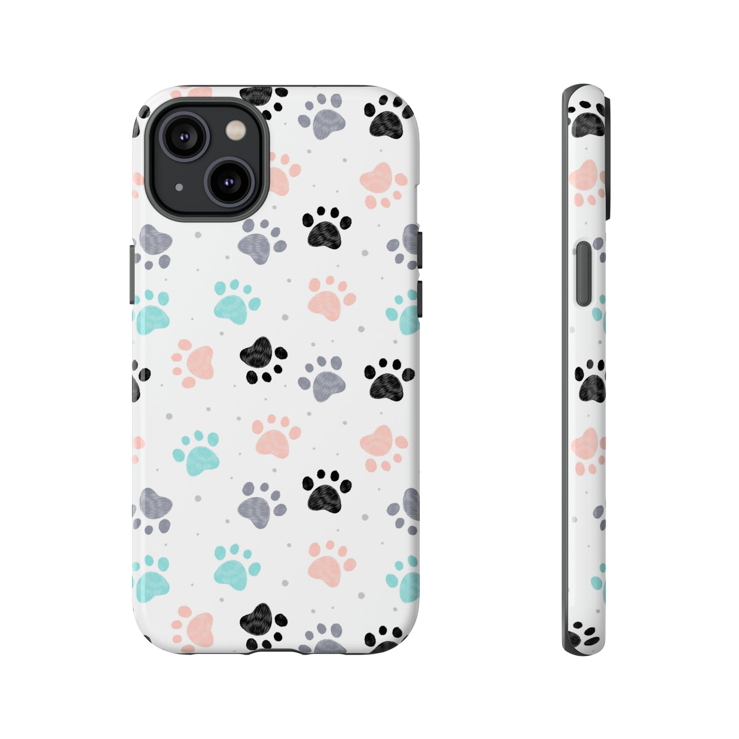 Pretty Pastel Paw Prints Tough Phone Cases