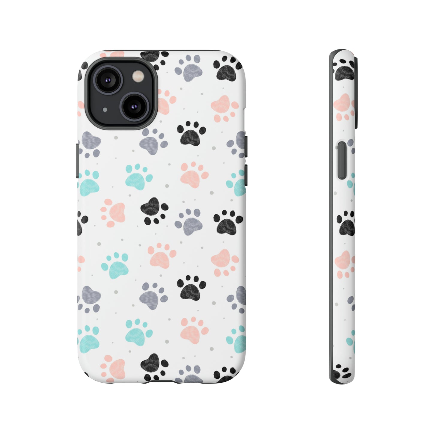 Pretty Pastel Paw Prints Tough Phone Cases