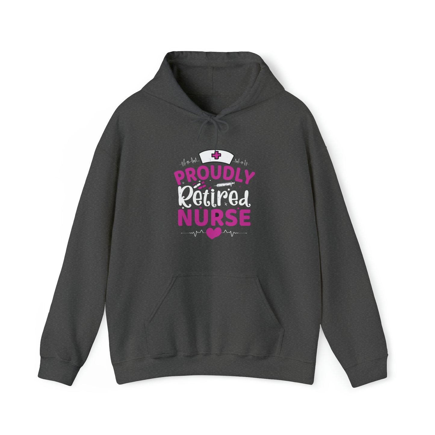 Proudly Retired Nurse Unisex Heavy Blend™ Hooded Sweatshirt