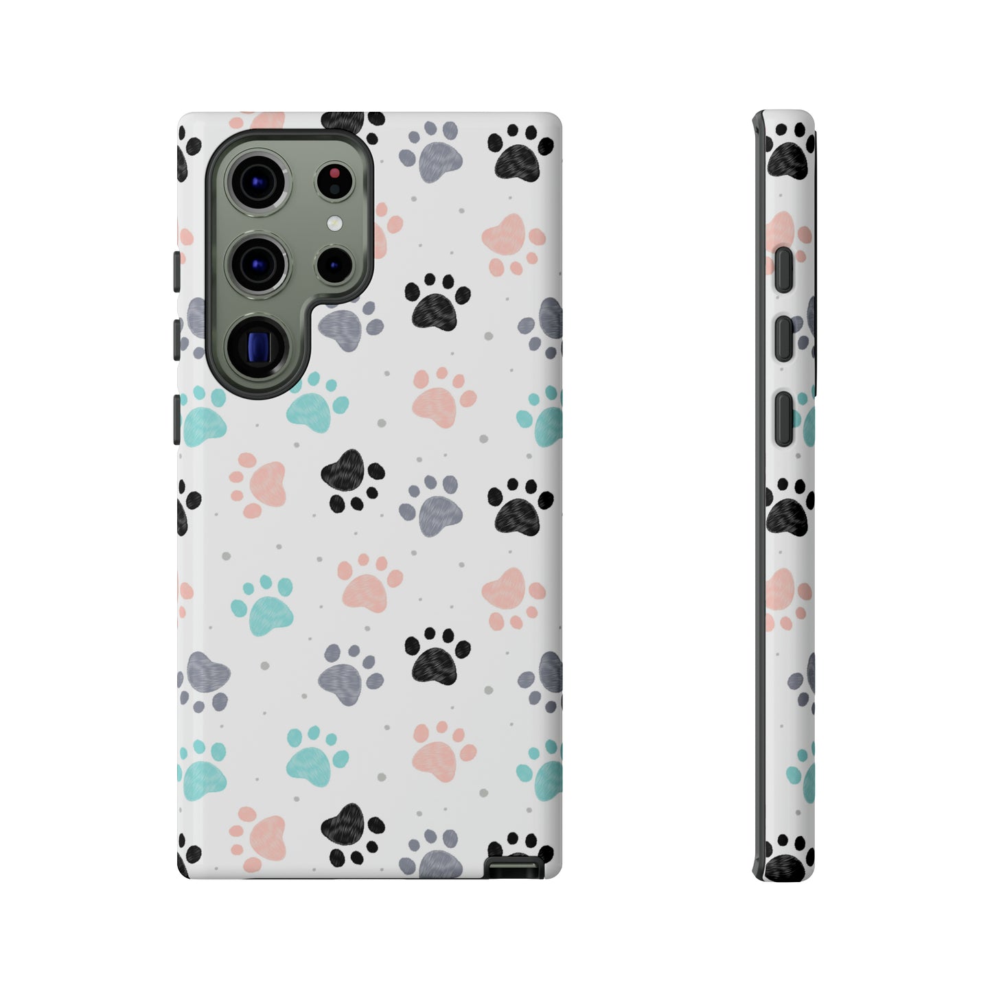 Pretty Pastel Paw Prints Tough Phone Cases