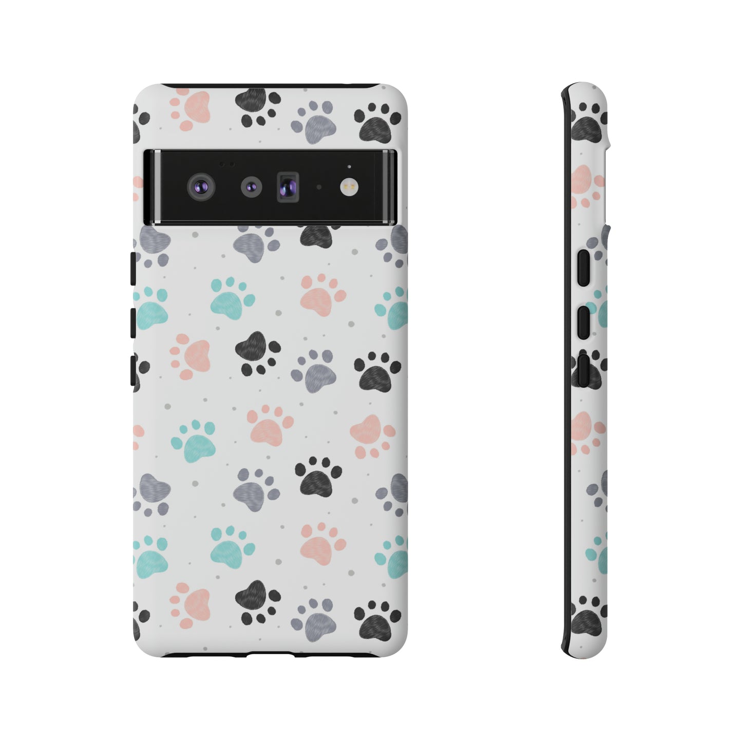Pretty Pastel Paw Prints Tough Phone Cases