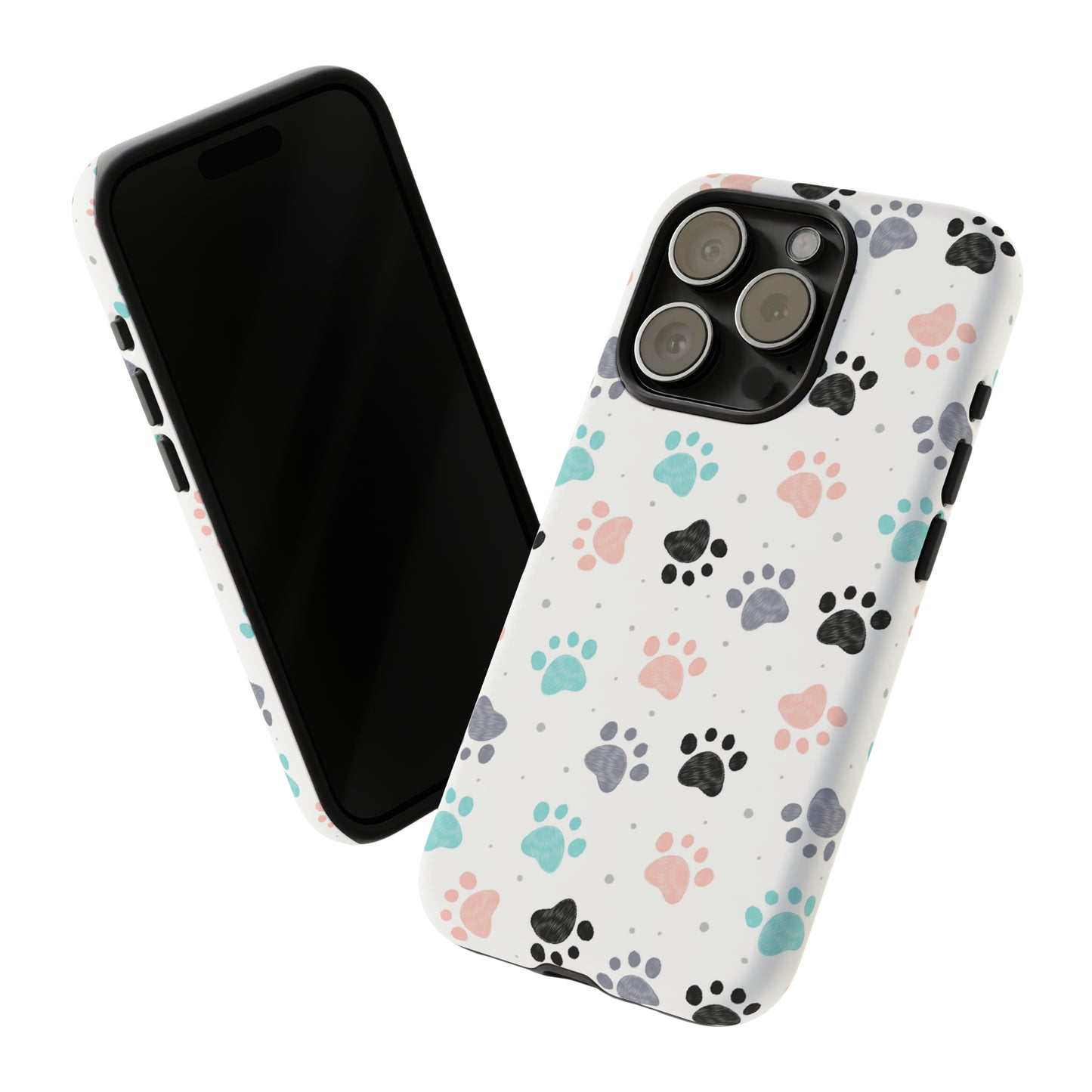 Pretty Pastel Paw Prints Tough Phone Cases