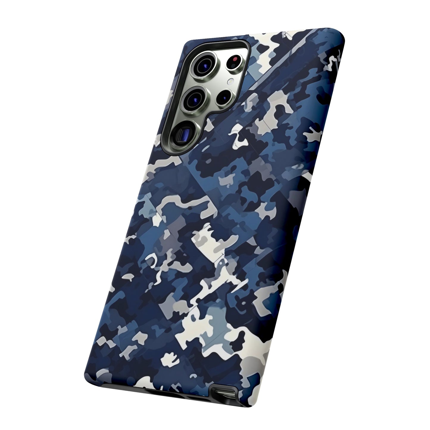 Blue Camo Inspired Tough Phone Cases