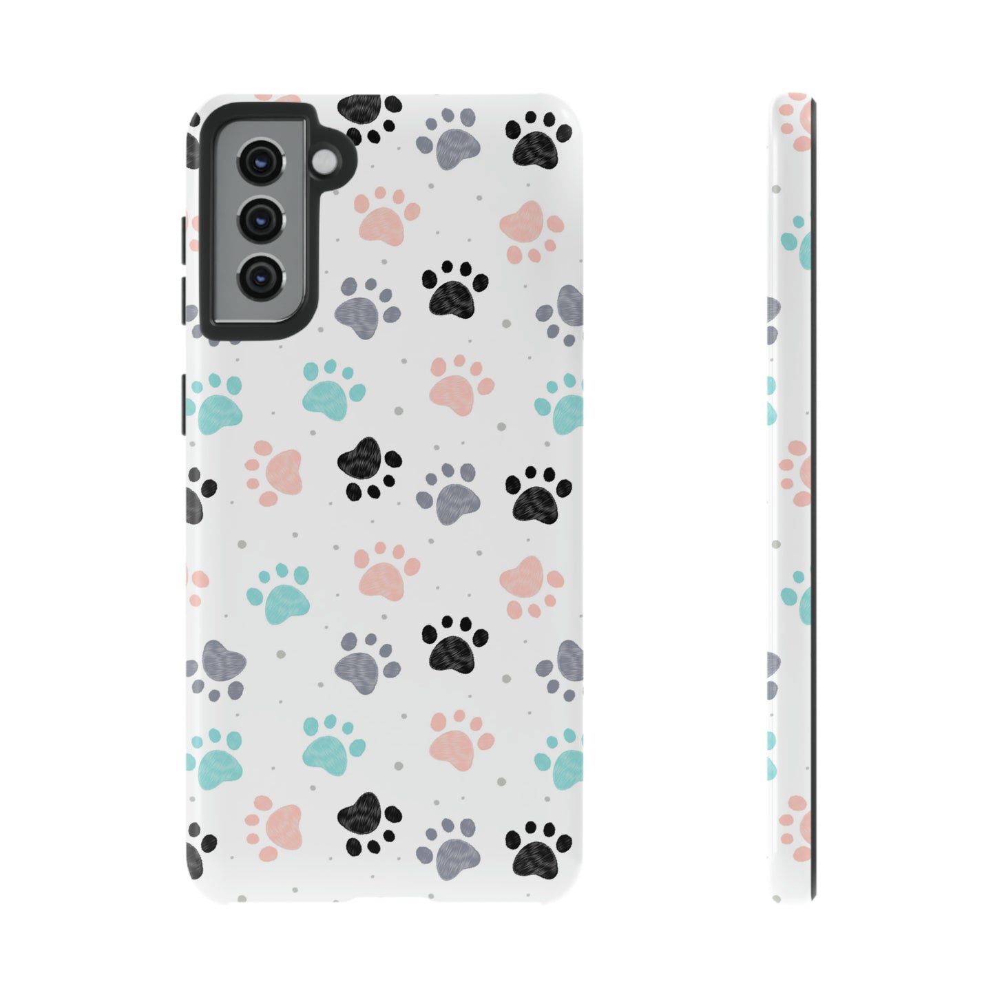 Pretty Pastel Paw Prints Tough Phone Cases