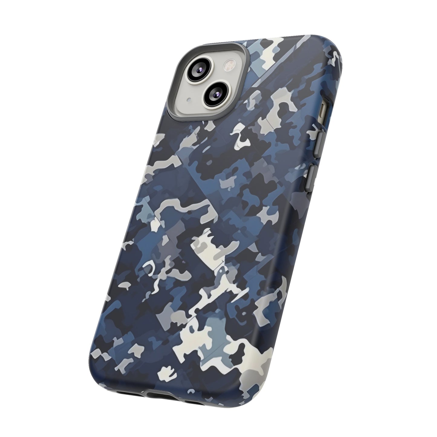 Blue Camo Inspired Tough Phone Cases