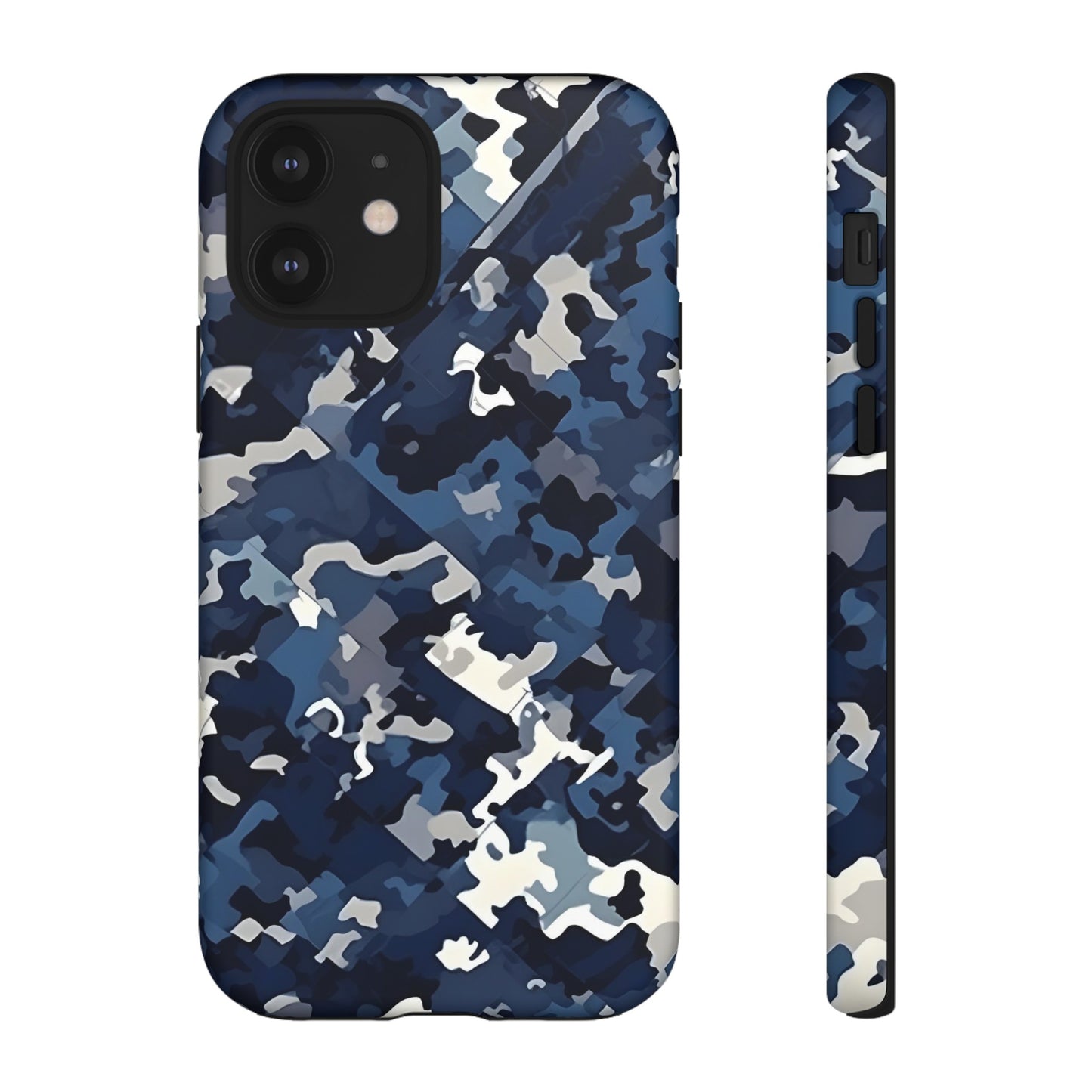 Blue Camo Inspired Tough Phone Cases