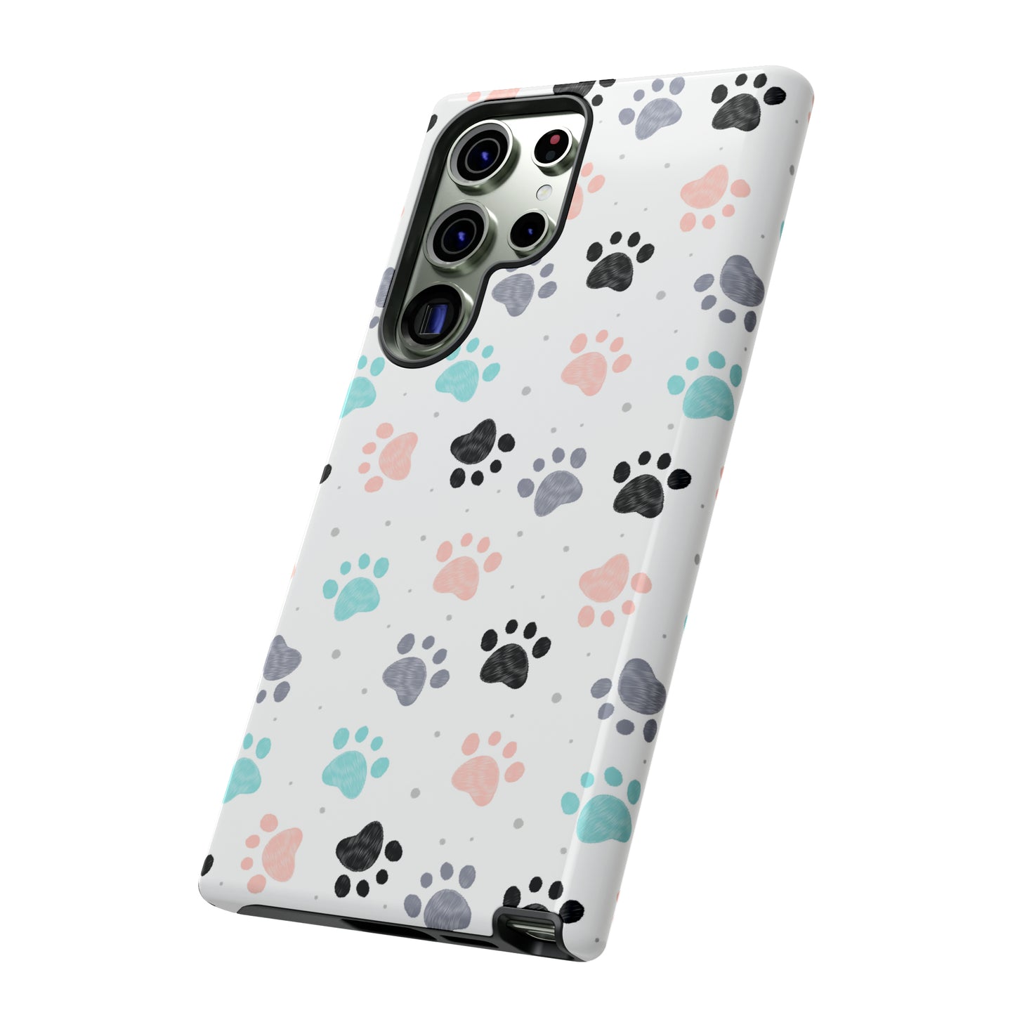 Pretty Pastel Paw Prints Tough Phone Cases