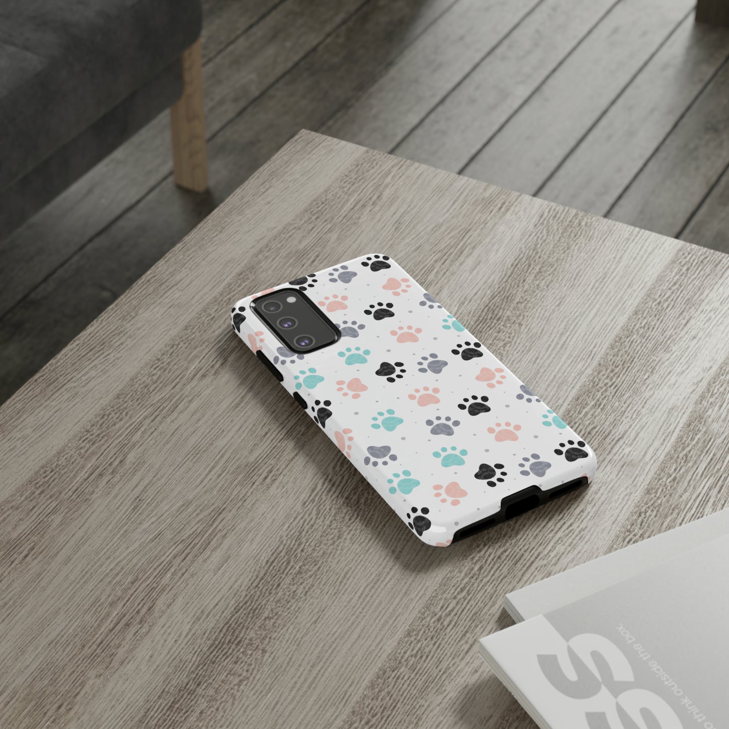 Pretty Pastel Paw Prints Tough Phone Cases