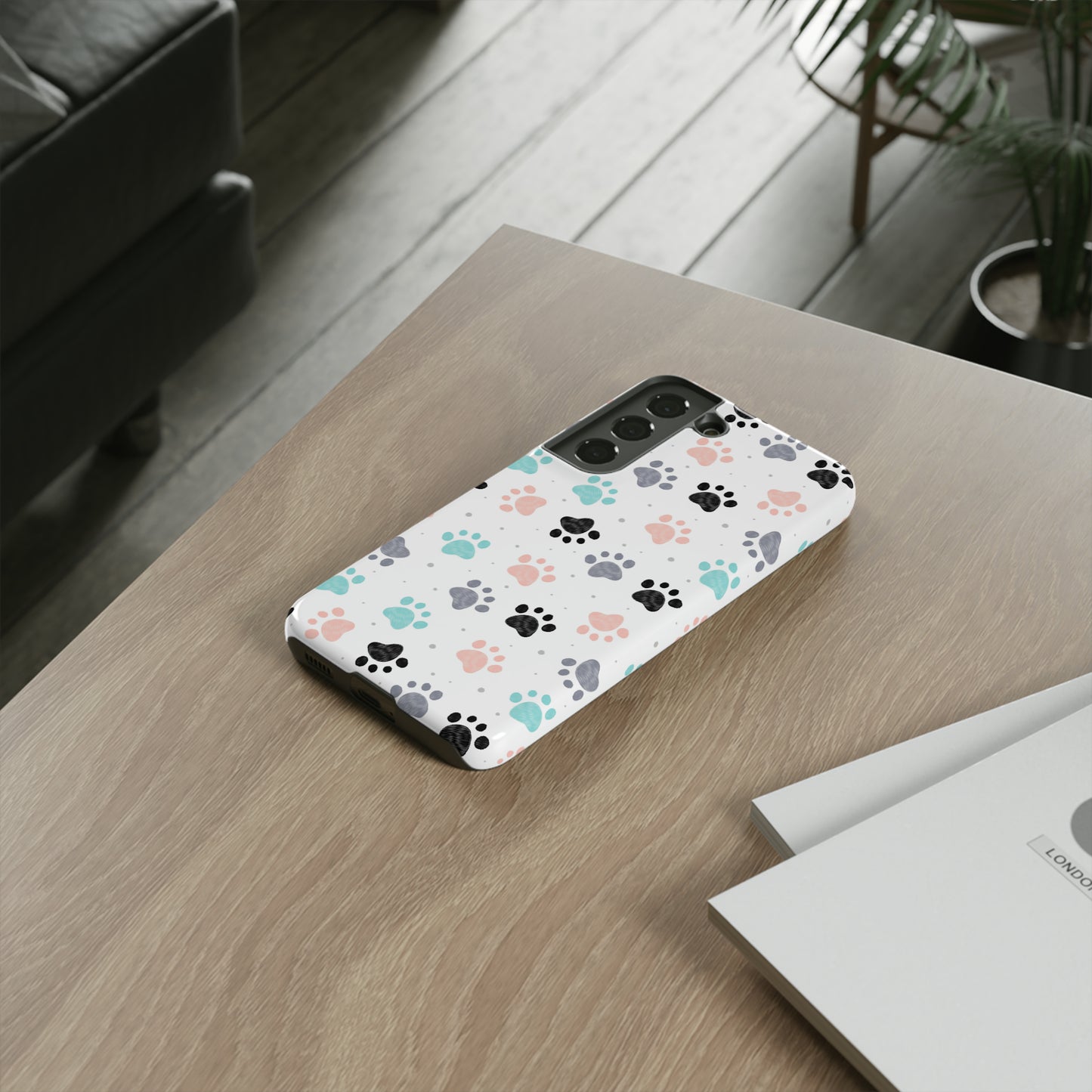 Pretty Pastel Paw Prints Tough Phone Cases