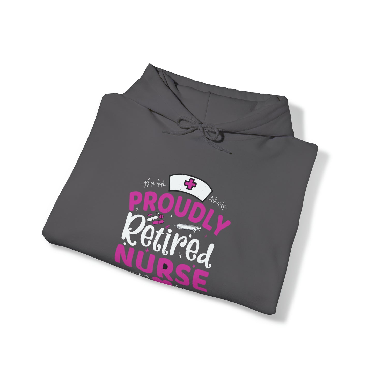 Proudly Retired Nurse Unisex Heavy Blend™ Hooded Sweatshirt