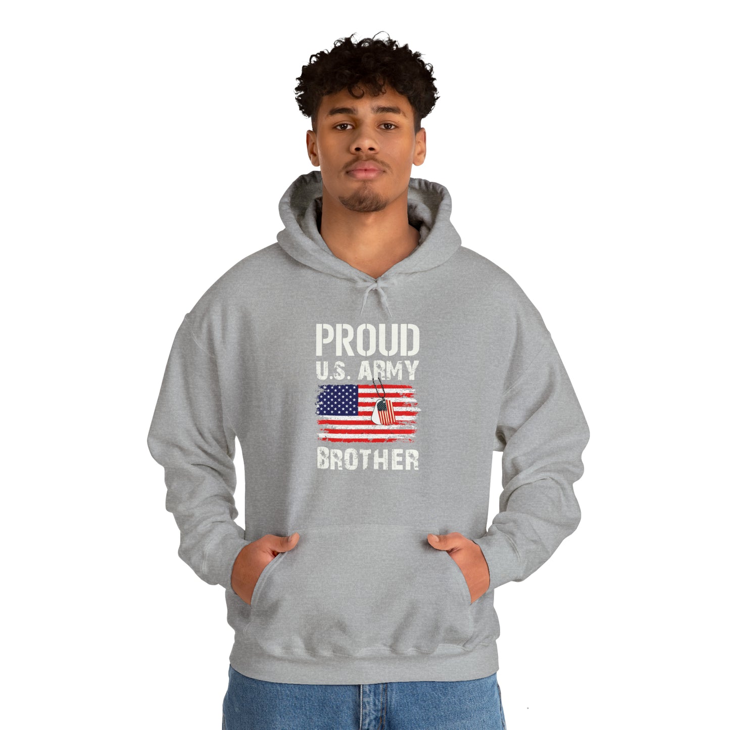 Proud US Army Brother Unisex Heavy Blend™ Hooded Sweatshirt