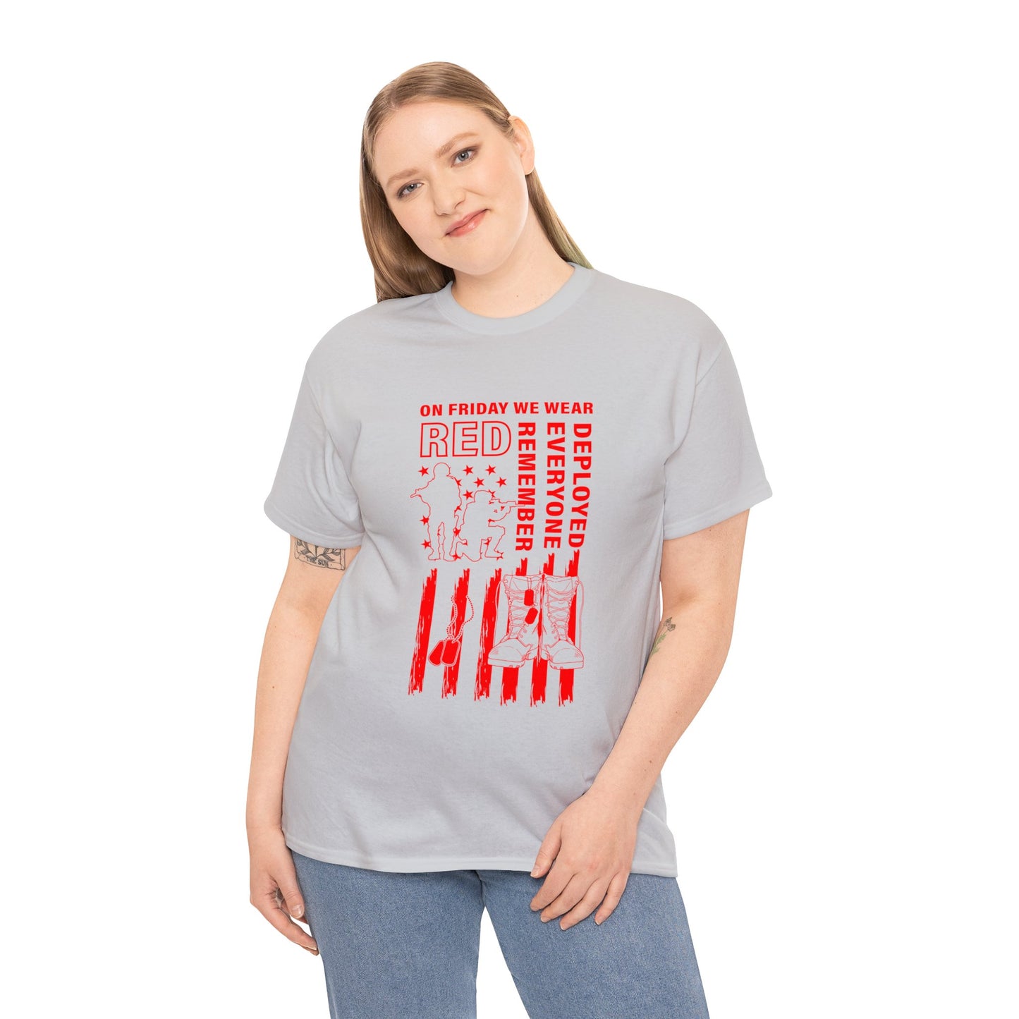 I Wear R.E.D. on Fridays Unisex Heavy Cotton Tee