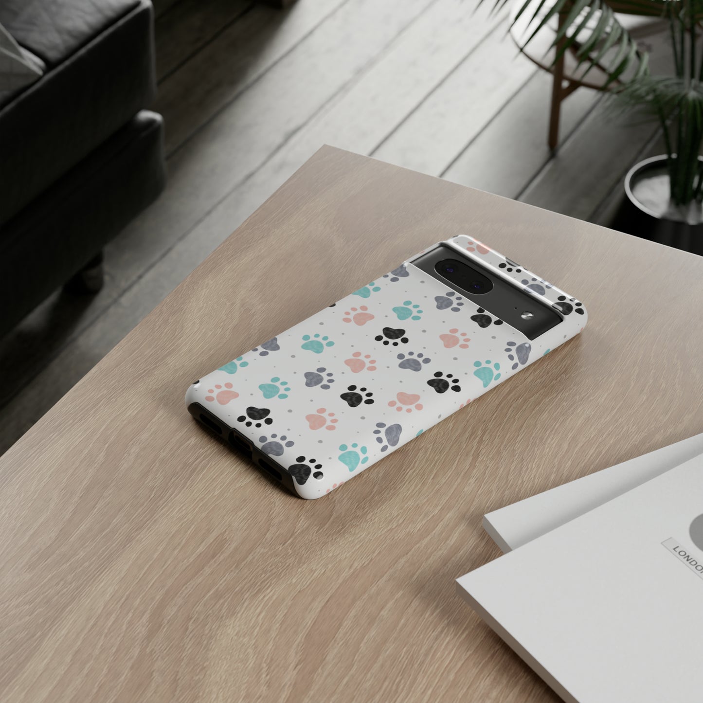 Pretty Pastel Paw Prints Tough Phone Cases