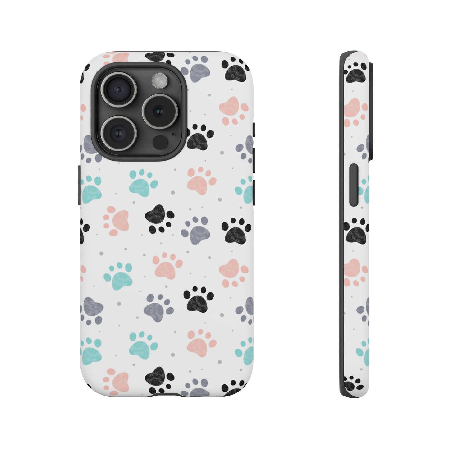 Pretty Pastel Paw Prints Tough Phone Cases