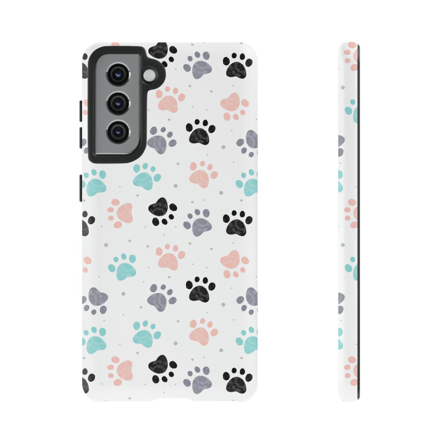 Pretty Pastel Paw Prints Tough Phone Cases
