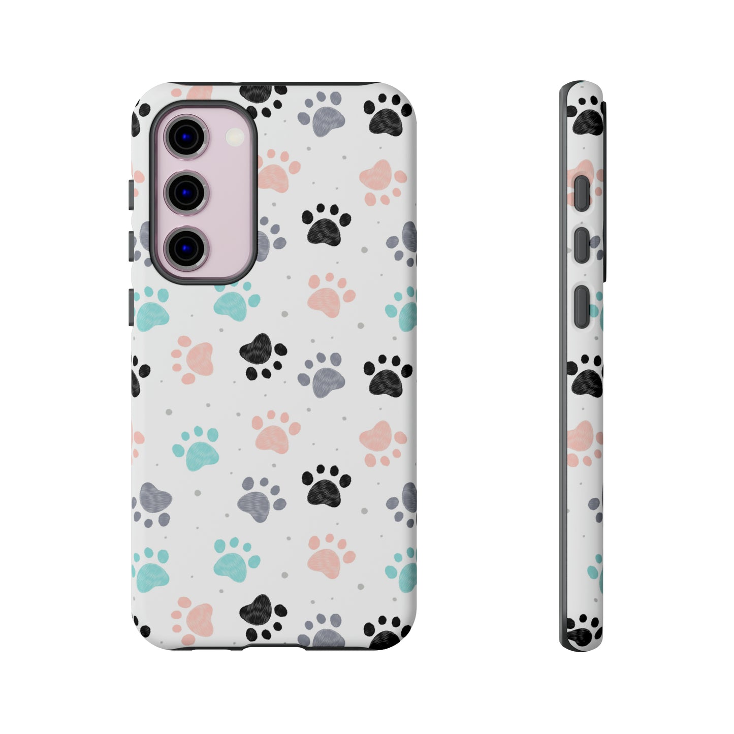 Pretty Pastel Paw Prints Tough Phone Cases