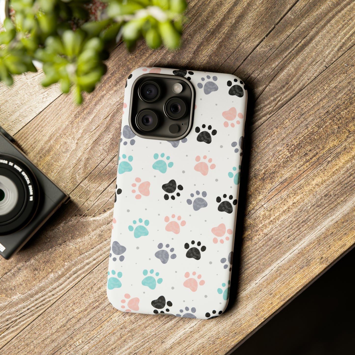 Pretty Pastel Paw Prints Tough Phone Cases