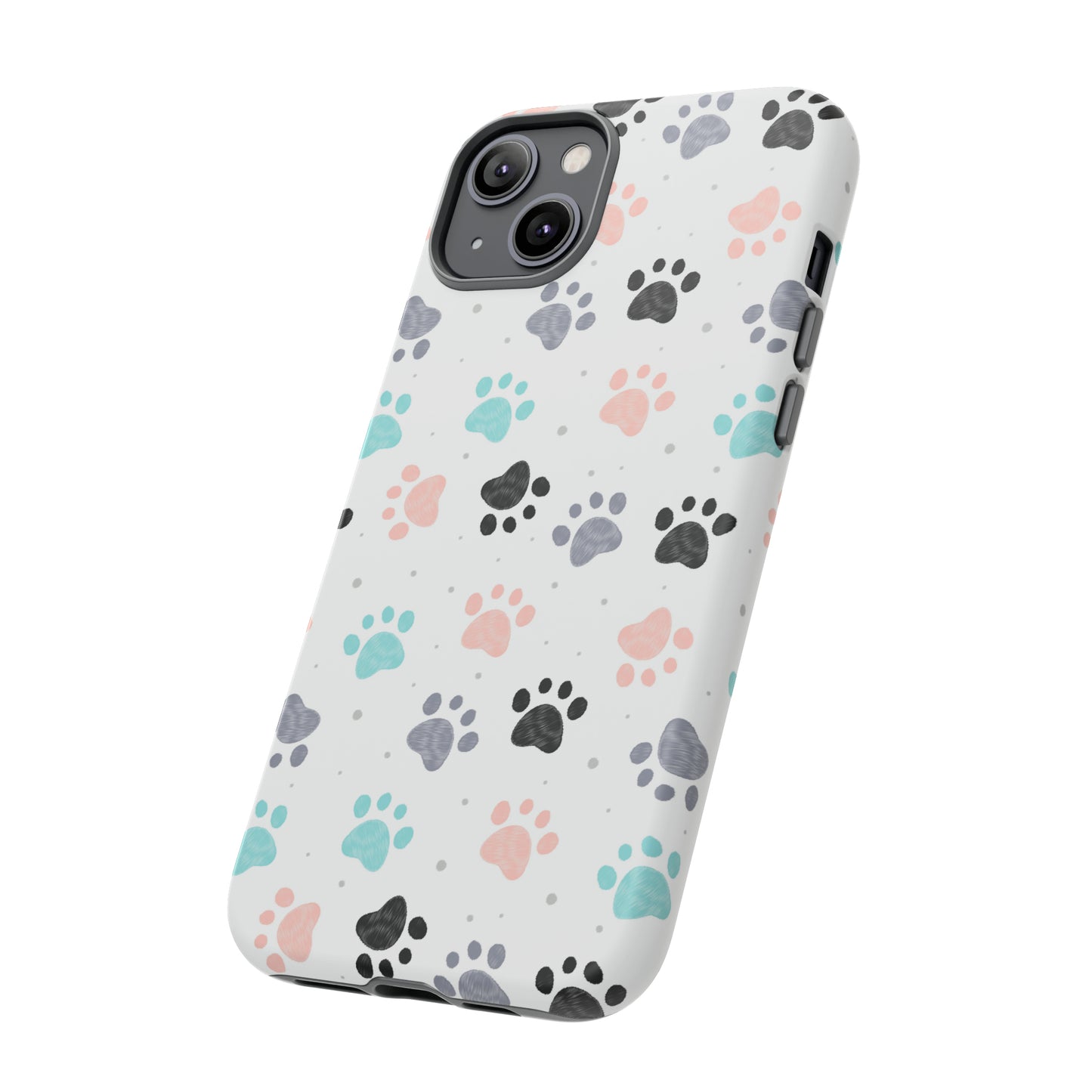 Pretty Pastel Paw Prints Tough Phone Cases