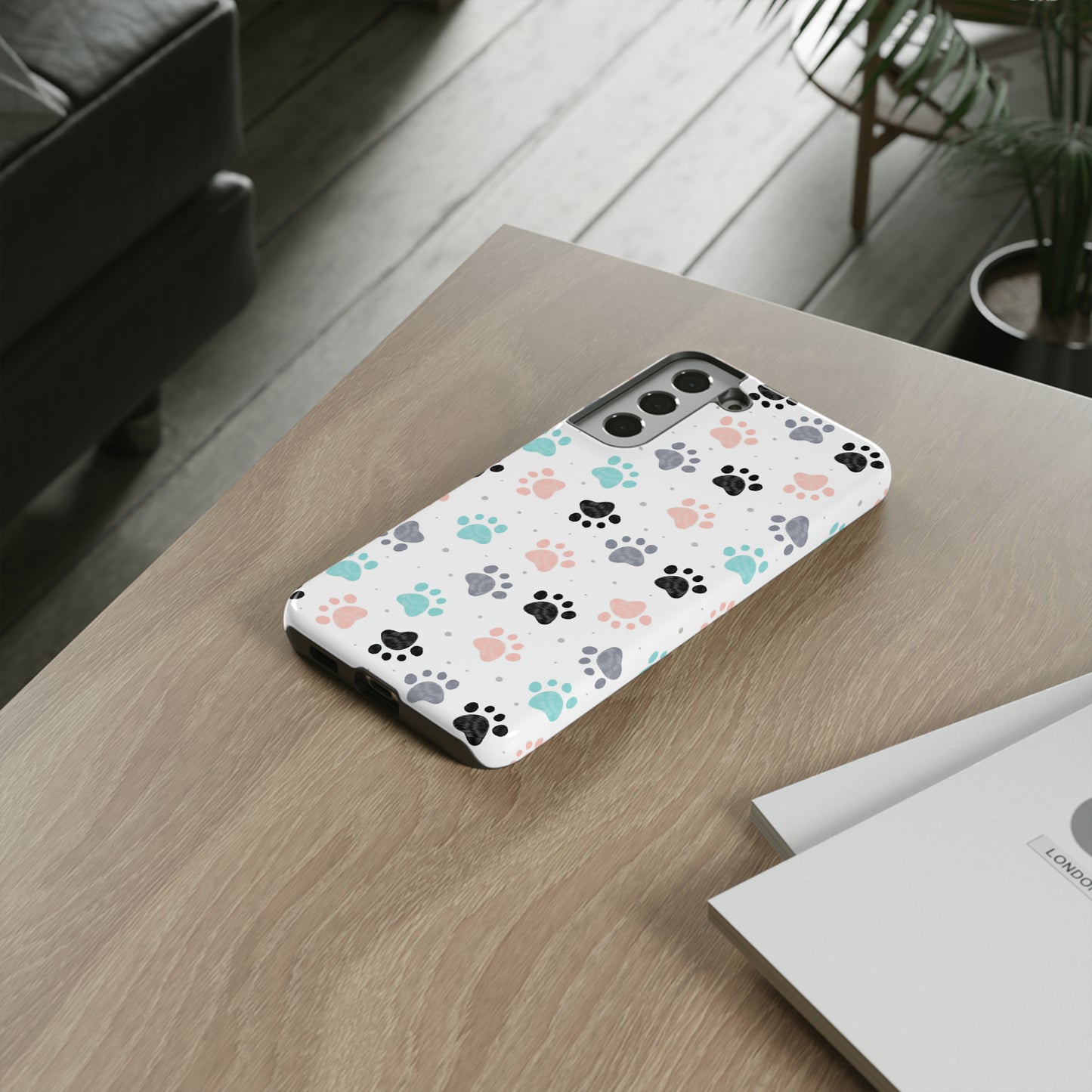 Pretty Pastel Paw Prints Tough Phone Cases