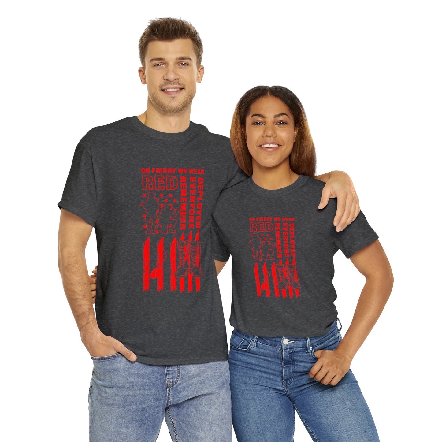 I Wear R.E.D. on Fridays Unisex Heavy Cotton Tee
