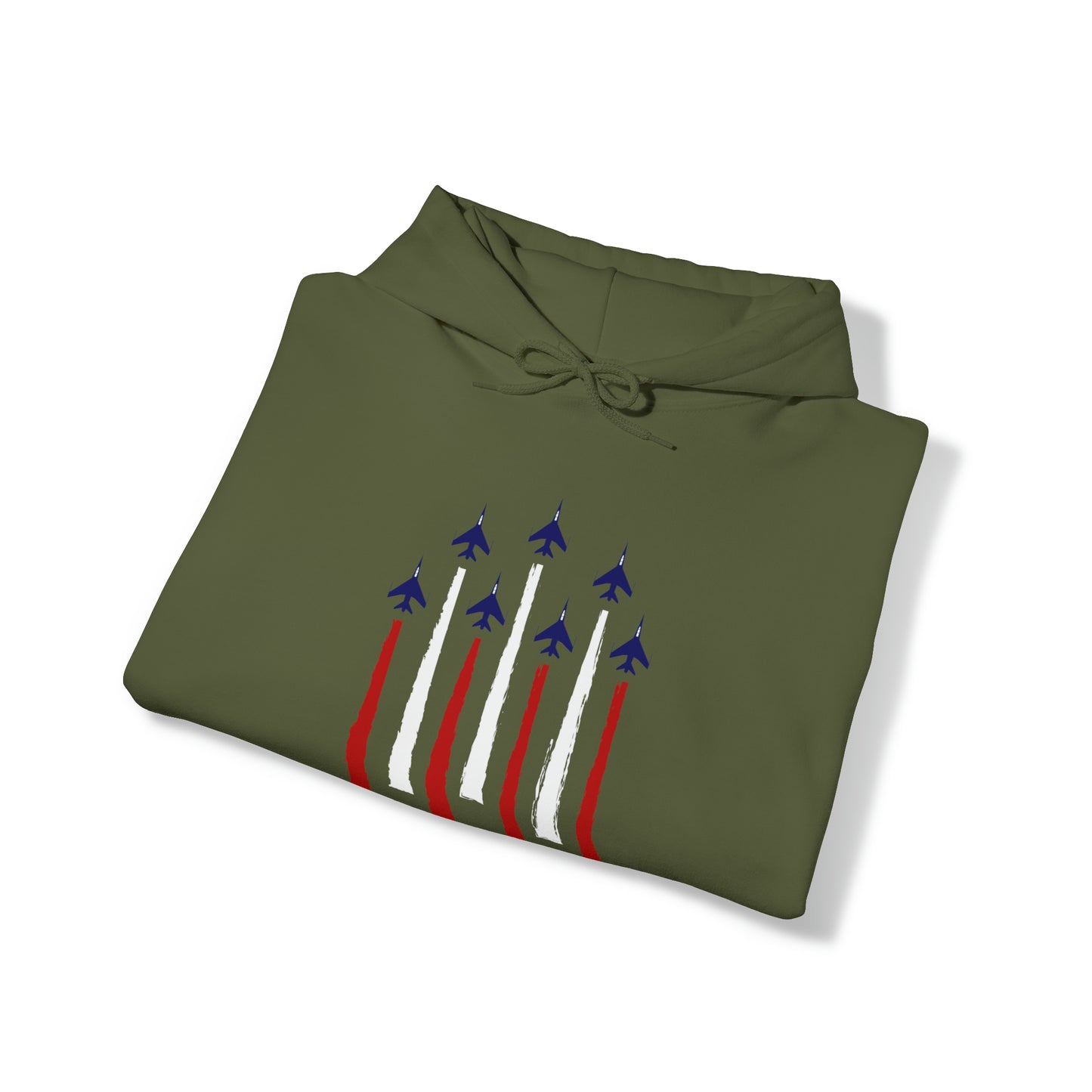Military Jets Red/White/Blue Unisex Heavy Blend™ Hooded Sweatshirt
