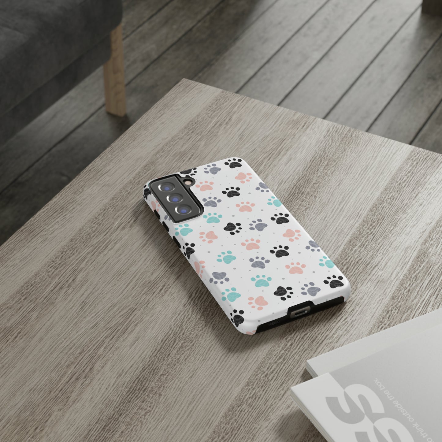 Pretty Pastel Paw Prints Tough Phone Cases