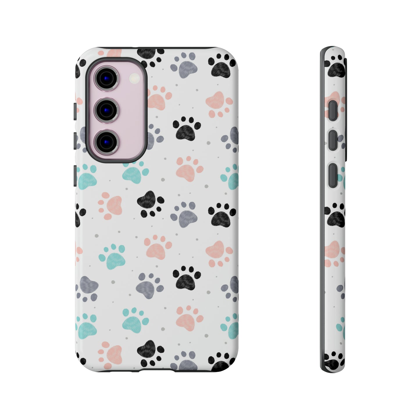 Pretty Pastel Paw Prints Tough Phone Cases